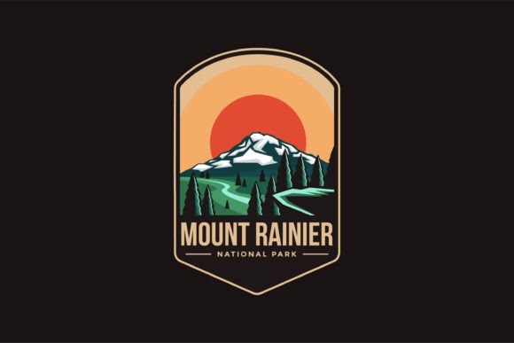 Mount Rainier National Park Logo Grafik Logos Von DOMHOUZE