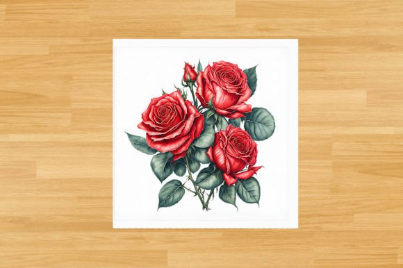 Watercolor Beautifil Rose Flower Graphic Illustrations By Ujjal Mia