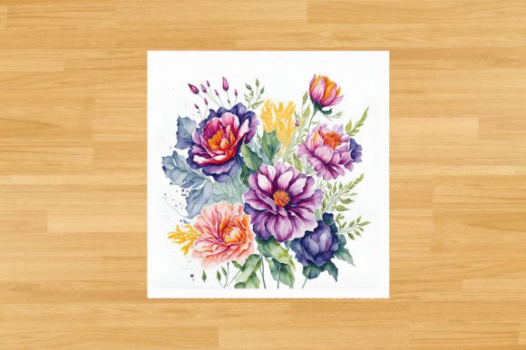 Watercolor Painting Beautiful Flower Gráfico Ilustrações para Impressão Por Ujjal Mia