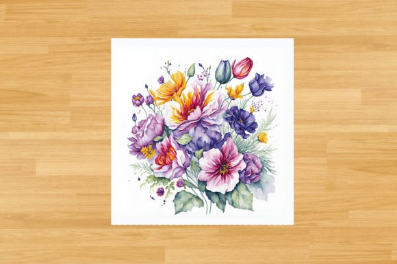 Watercolor Painting Beautiful Flower Graphic Illustrations By Ujjal Mia