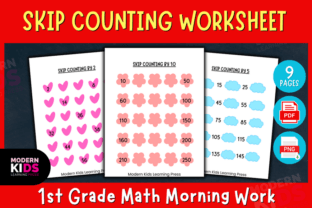 1st Grade Math Morning Work - Skip Count Grafica PreK Di Ovi's Publishing 1