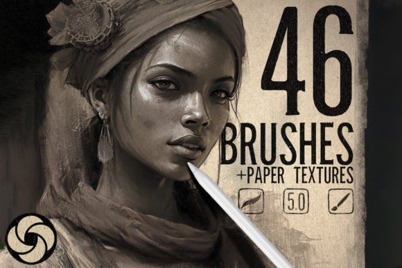 46 Portrait Brushes for Procreate Graphic Brushes By EasyProcreate