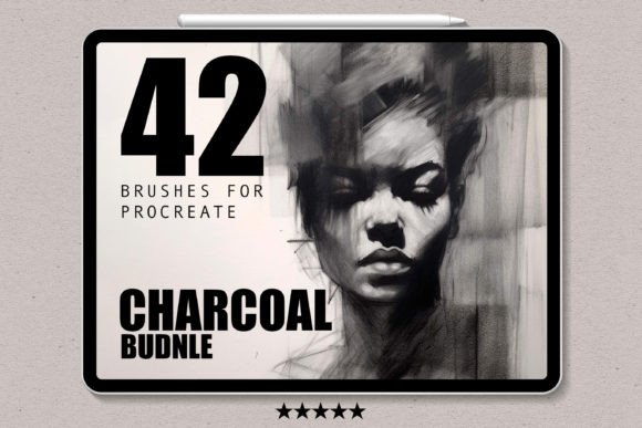 Charcoal Brushes for Procreate Graphic Brushes By EasyProcreate
