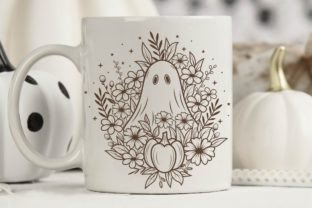 Floral Ghost Svg, Pumpkin Halloween Svg, Graphic Print Templates By Chaicharee Design Shop 3