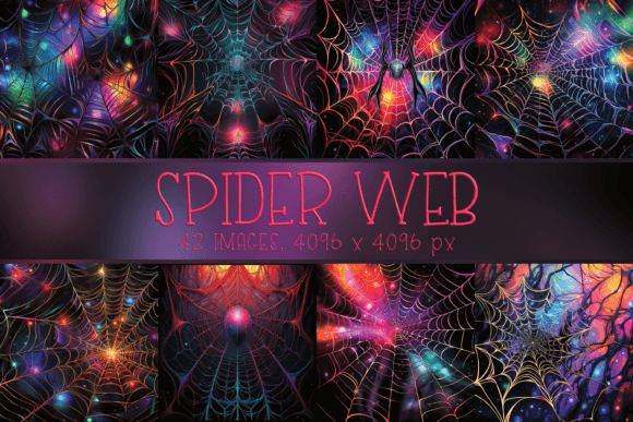 Neon Dark Spider Web Printable Images Graphic Backgrounds By Color Studio