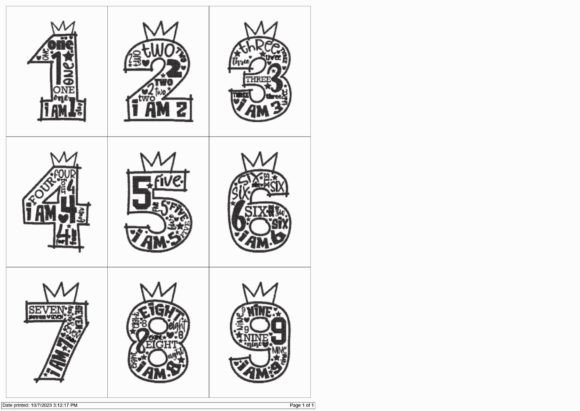 Birthday Numbers Crown Verjaardagen Borduurwerkdesigns Door Designs By Michele