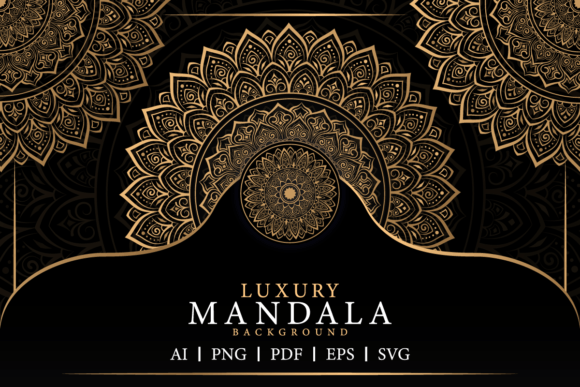Luxury Mandala Design. Grafica Sfondi Di ABDUL BASET SAMRAT