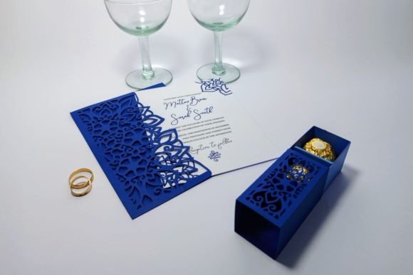 Moroccan Wedding Pocket Envelope Invitation and Candy Box Sets Ressources SVG 3D pour les Loisirs Créatifs Par 3D SVG Crafts