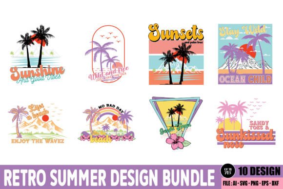 Retro Summer Design Bundle Graphic Crafts By BEST DESINGER 36