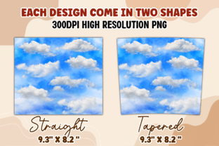 Sky Cloud 20oz Tumbler Sublimation PNG Gráfico Artesanato Por Sunshine Design 2