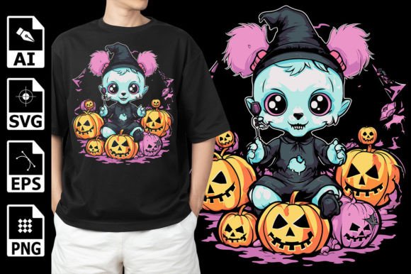 Creepy Bear Halloween Art Gráfico Designs de Camisetas Por PNKArt