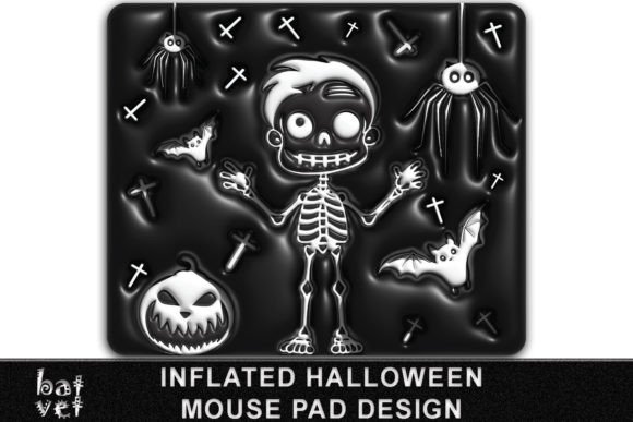 Inflated Halloween Mouse Pad Sublimation Grafika Rękodzieła Przez BatVet