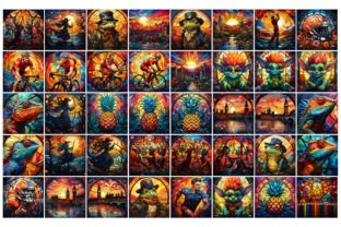 Stained Glass Sublimation Designs Bundle Graphic AI Illustrations By TheDigitalStore247 13