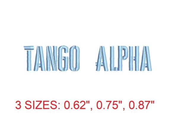 Tango Alpha Embroidery Font Zurück in der Schule Stickereidesign Von Digitizingwithlove