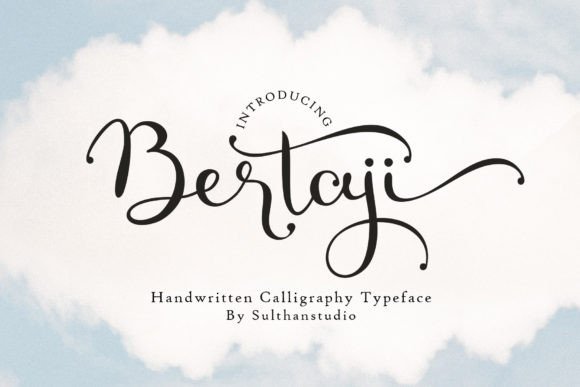 Bertaji Script Fonts Font Door Sulthan Studio