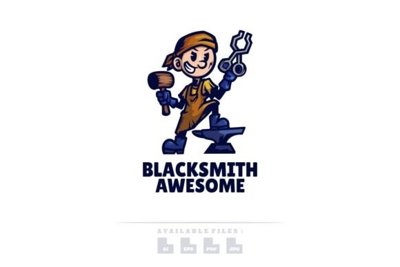 Blacksmith Logo Gráfico Logotipos Por maikofarazhatta