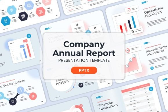 Company Annual Report - PPT Templates Graphic Presentation Templates By Moara