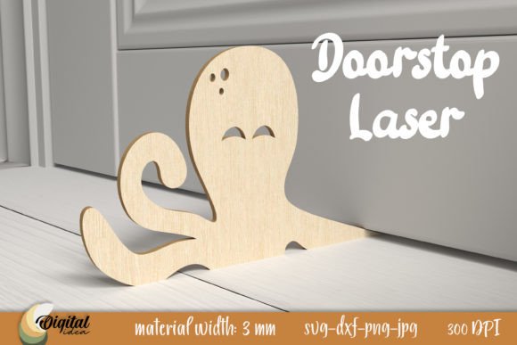 Doorstop Home Decor. Doorstops Laser Cut Grafika 3D SVG Przez Digital Idea