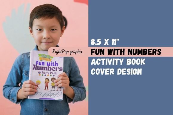 Fun with Numbers Activity Book Cover Gráfico Plantillas de Impresión Por rightpopgraphix