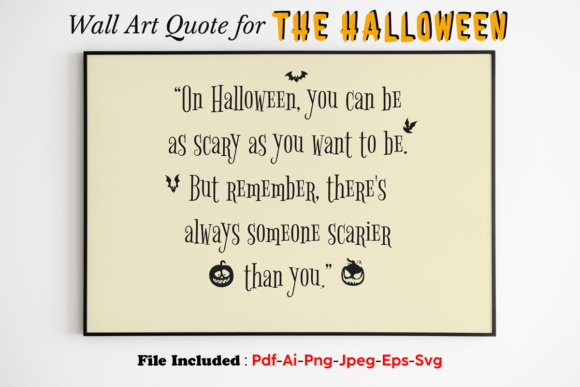 Halloween Quote - Wall Art Decor Gráfico Manualidades Por 10Printables