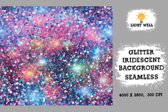 Glitter Iridescent Texture Digital Paper Gráfico Fondos Por LightWell