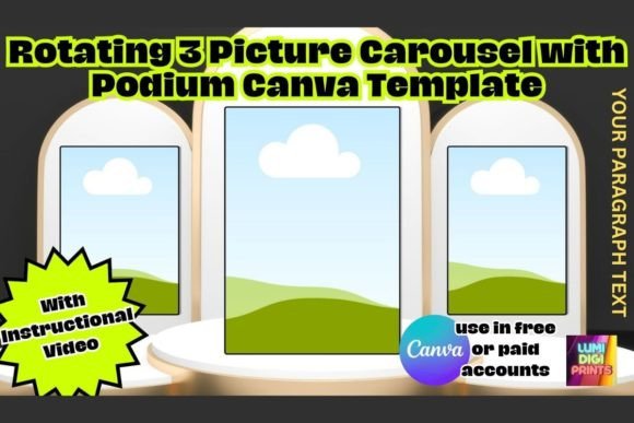 Canva Rotating Carousel Mockup Template Graphic Product Mockups By LumiDigiPrints