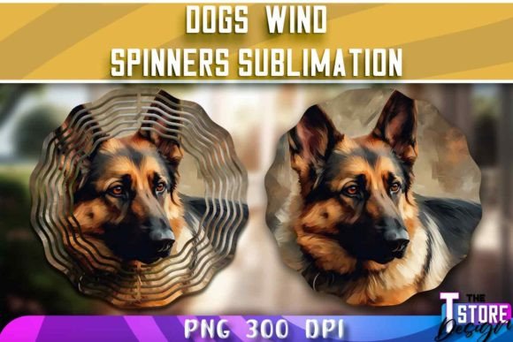 Dogs Wind Spinners Sublimation | PNG Graphic Crafts By The T Store Design
