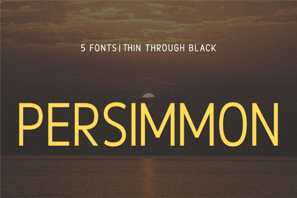 Persimmon Sans-Serif-Schriftarten Schriftart Von Huntype