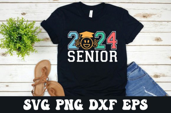 Senior 2024 CLASS of 2024 Graduation SVG Graphic T-shirt Designs By Ya_Design Store