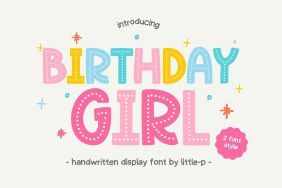 Birthday Girl Display Fonts Font Door Issie_Studio