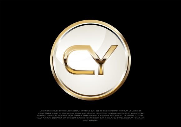 CY Initial Modern Luxury Emblem Logo Gráfico Logos Por harbrosstudio
