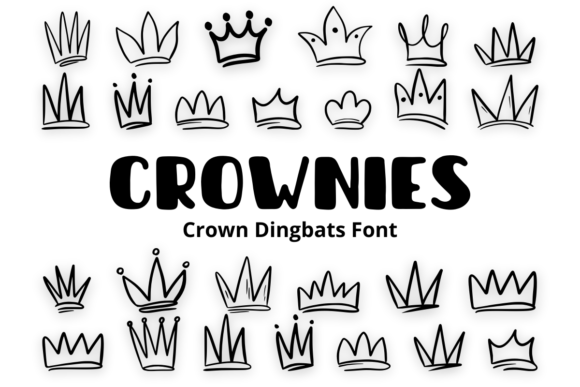 Crownies Fuentes Dingbats Fuente Por Eystore