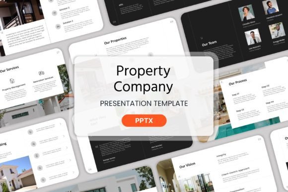 Property Company Presentation - PPT Graphic Presentation Templates By Moara