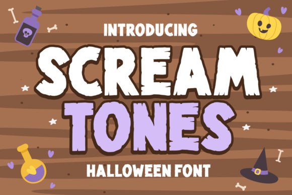 Scream Tones Display Font By Typefar