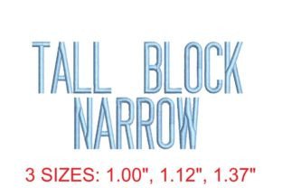 Tall Block Narrow Embroidery Font Back to School Embroidery Design By Digitizingwithlove 1