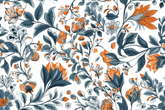 Boho Flower Illustration Bohemian Floral Graphic Patterns By saydurf