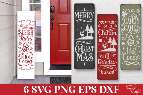 Christmas Porch Signs Pack Graphic Crafts By Anastasia Feya