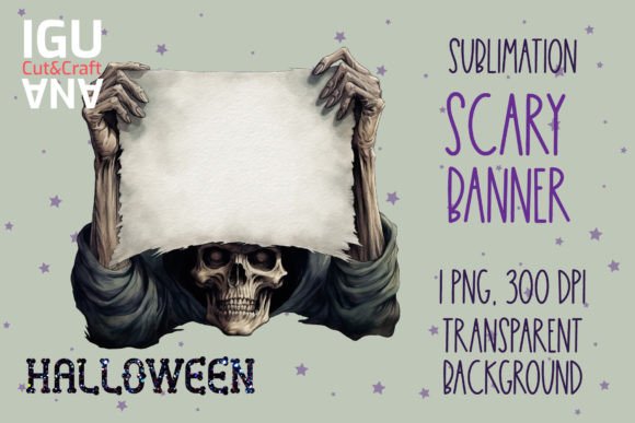Halloween Empty Banner Zombie Hands Png Graphic AI Transparent PNGs By IGUANA Cut and Craft