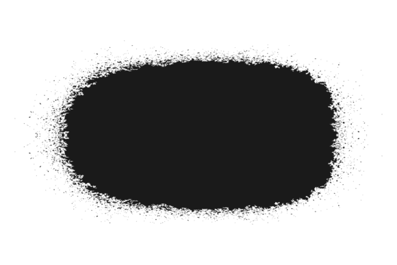 Messy Ink Stain. Black Paint Spray Blob Grafica Illustrazioni Stampabili Di vectortatu