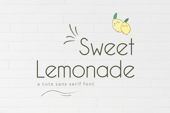 Sweet Lemonade Sans Serif Fonts Font By chiraa.design