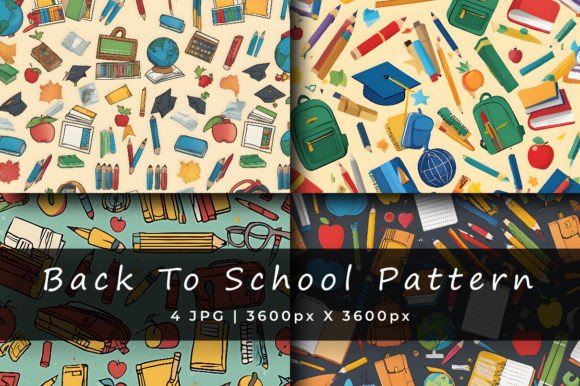 Back to School Patterns Graphic AI Patterns By srempire