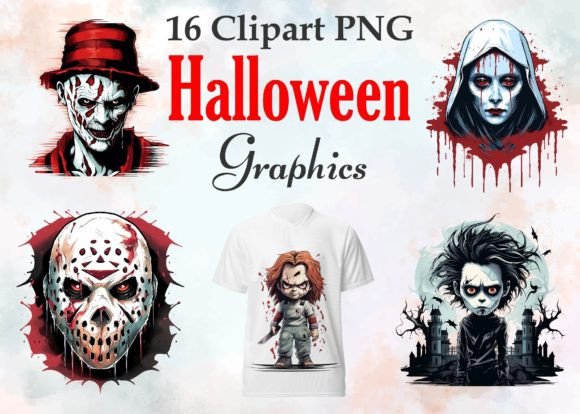 Halloween Bundles, Classic Horror Png Graphic Objects By MegaPrezencik