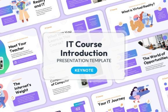 IT Course Introduction - Keynote Graphic Presentation Templates By Moara