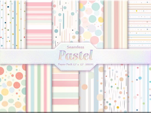 Pastel Digital Paper Pack Graphic Backgrounds By DifferPP
