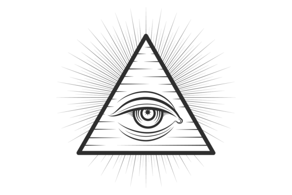 Pyramid with Eye Symbol. Occult Philosop Illustration Illustrations Imprimables Par vectortatu