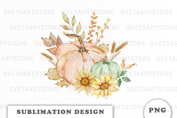 Watercolor Thanksgiving Sublimation Png Graphic Illustrations By Svetlana