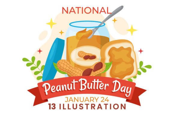 13 Peanut Butter Day Illustration Gráfico Ilustraciones Imprimibles Por denayunecf