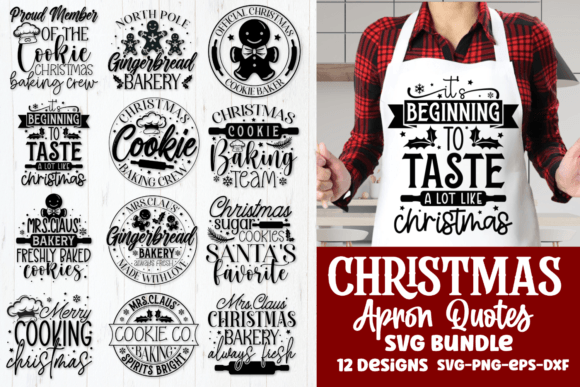 Christmas Apron Svg Bundle Graphic Crafts By CraftArt