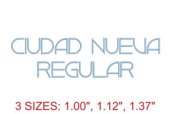 Ciudad Nueva RG Embroidery Font Back to School Embroidery Design By Digitizingwithlove