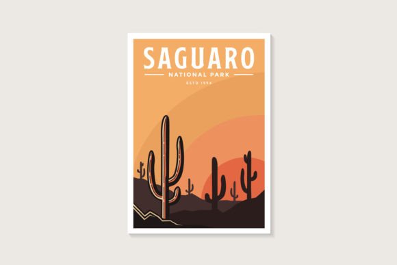 Saguaro National Park Poster Vector Graphic Logos By DOMHOUZE